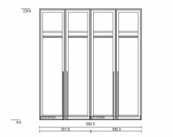 MAISON Kleiderschränke|Kleiderschrank Miami 203 x 220 cm