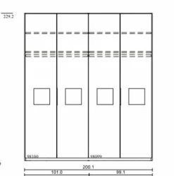 SCHÖNER WOHNEN-Kollektion Kleiderschränke|Kleiderschrank Multiline 200 x 231 cm
