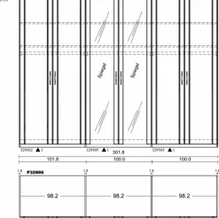Clearance Kleiderschrank Premium 302 x 229 cm Kleiderschränke