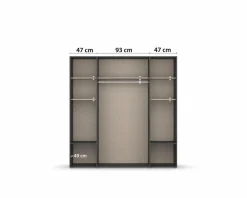 New Kleiderschrank Voyager 187 x 194 cm Kleiderschränke