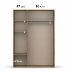 Clearance Kleiderschrank Voyager 140 x 194 cm Kleiderschränke