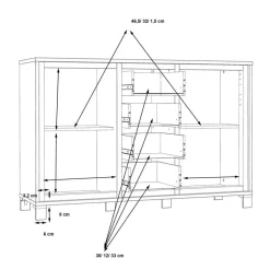 FORTE Kommoden|Kommoden|Kommode Farida
