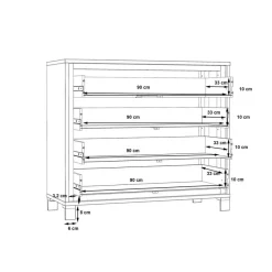 FORTE Nachttische & Kommoden|Kommode Farida