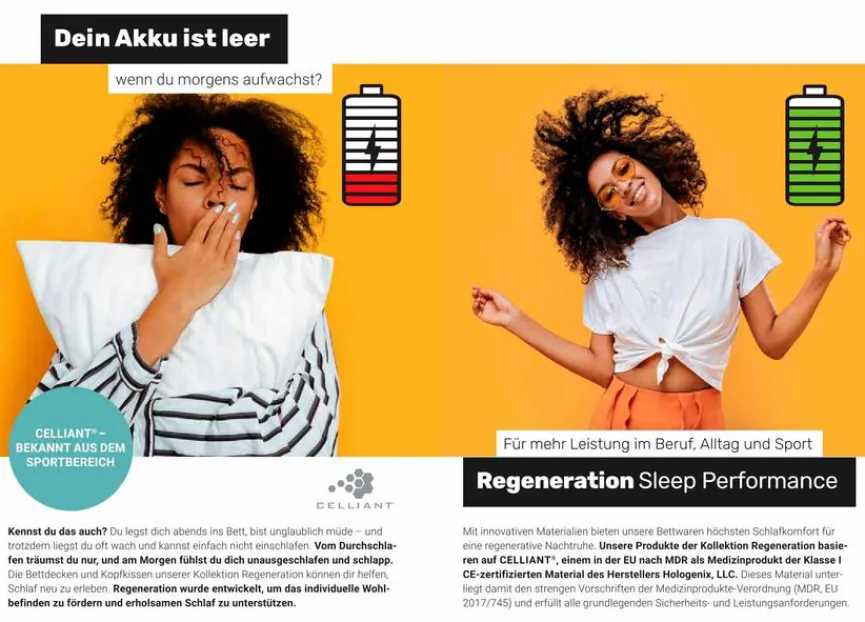 Hot Kopfkissen Regeneration 40 x 80 cm Bettdecken & Kissen