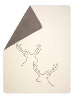 Fussenegger Kuscheldecken|Decken|Kuscheldecke Hirschköpfe 150 x 200 cm