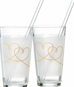 Outlet Latte-Macchiato-Set Heart 4tlg. Kaffee & Tee
