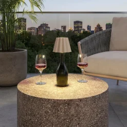 LED-Akku-Flaschenaufsatz Flower Außentischleuchten|Außentischleuchten