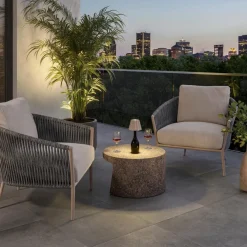 LED-Akku-Flaschenaufsatz Flower Außentischleuchten|Außentischleuchten