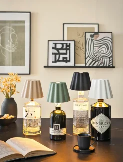 LED-Akku-Flaschenaufsatz Flower Außentischleuchten|Außentischleuchten