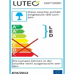 Lutec LED-Außenwandleuchte LEDA