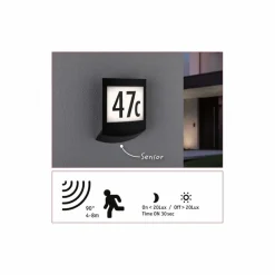 Paulmann Außenleuchten|Außenwandleuchten|LED-Außenwandleuchte Padea