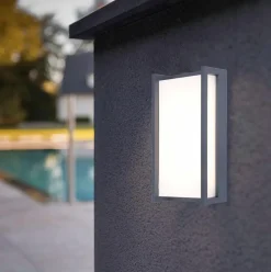 Lutec Außenwandleuchten|Außenwandleuchten|LED-Außenwandleuchte Qubo