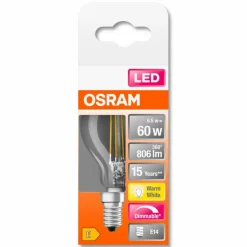 LED-Birne klar E14/ 5,5Watt/ Energie E E14