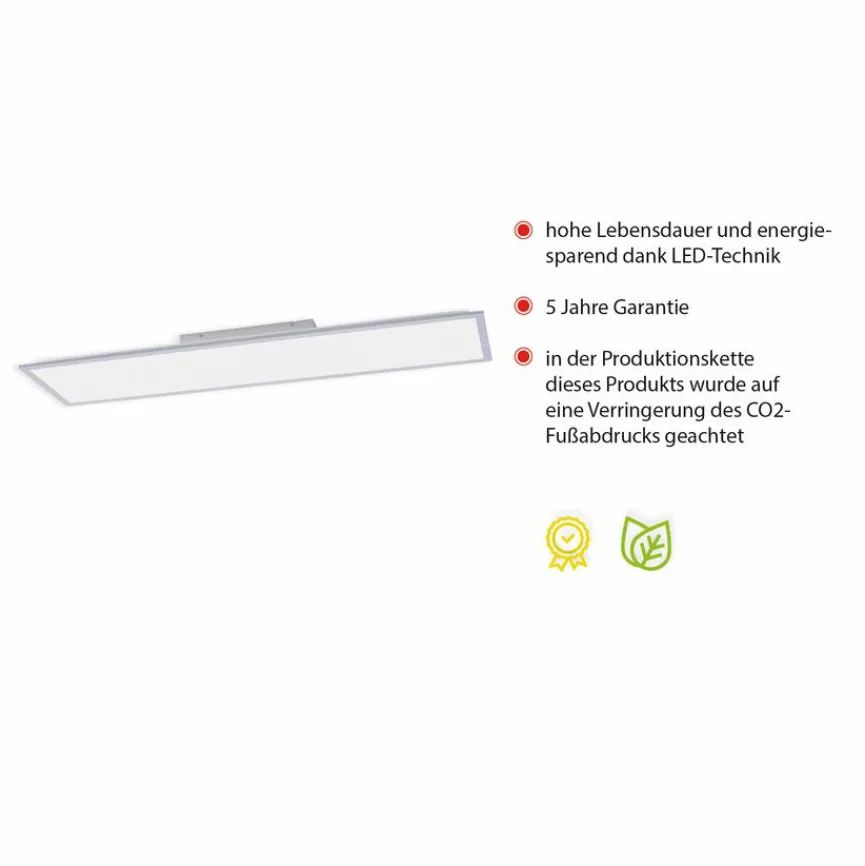 JUST LIGHT. LED-Deckenleuchte Flat