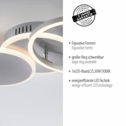 JUST LIGHT. LED-Deckenleuchte Sevent