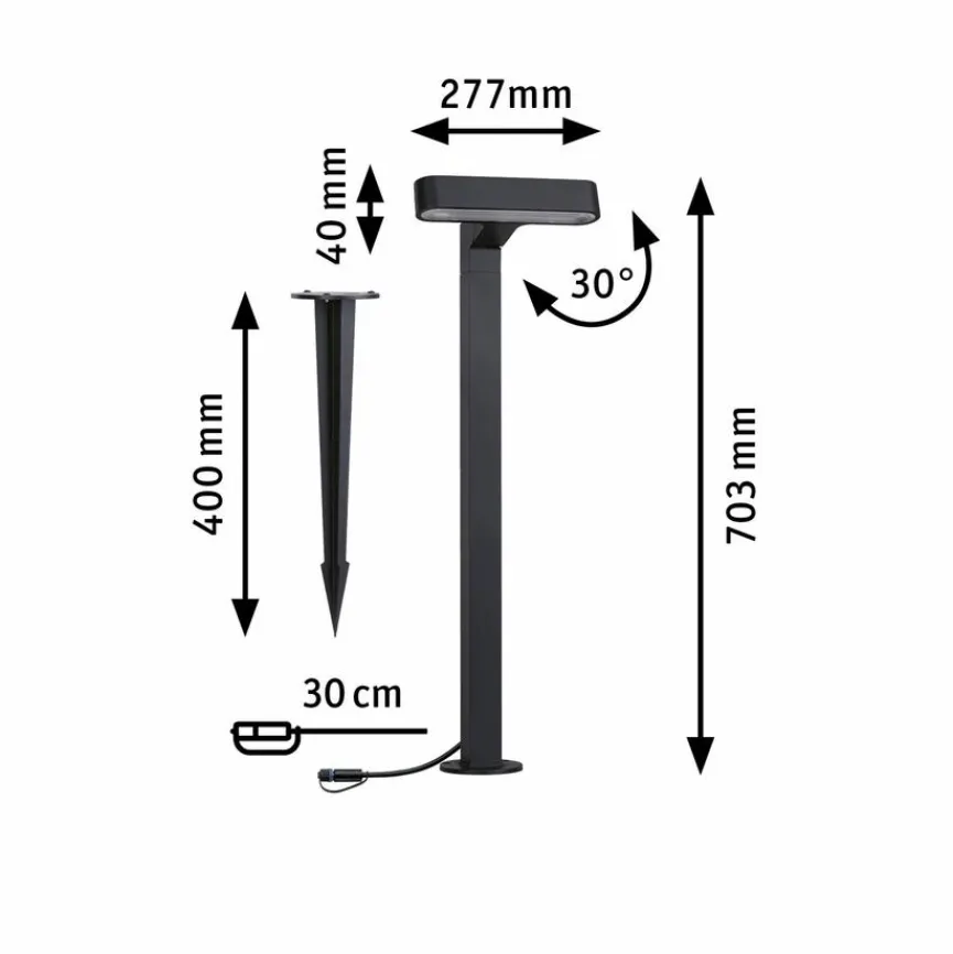 Paulmann Wege- & Bodenleuchten|Wege- & Bodenleuchten|LED-Erdspieß Plug & Shine