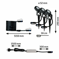 Paulmann LED-Erdspieß Plug&Shine