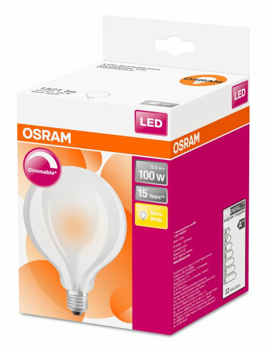 Osram LED-Globeform, matt E27/11 Watt/Energie D
