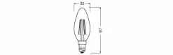 Osram LED-Kerze E14/2,5 Watt/Energie B