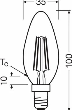 Osram LED-Kerze E14/5,9 Watt/Energie D
