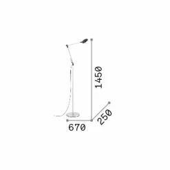 IDEAL LUX Stehlampen|LED-Stehlampe Futura