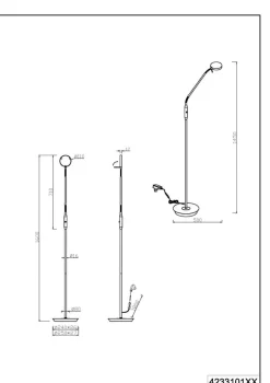 Trio LED-Stehlampe Monza