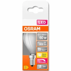 Osram E14|LED-Tropfen matt E14/ 5,5Watt/ Energie E