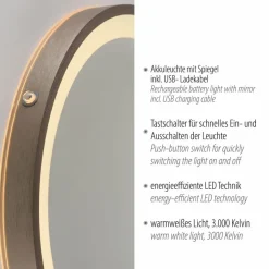 Paul Neuhaus LED-Wandspiegel Vidro