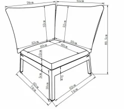 Loungemöbel-Sets|Loungemöbel Set Lyon 5tlg.