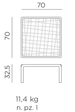 Nardi Loungetische|Loungetisch Komodo 5 70 x 70 cm