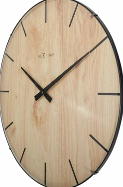 Nextime Wanduhren|Quarzwanduhr Edge Wood Dome Ø 35 cm