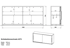 Outlet Schiebetürenschrank Mailand Büroschränke & Regale