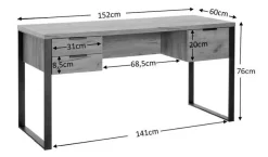 Jahnke Schreibtische|Schreibtisch Loop D 150