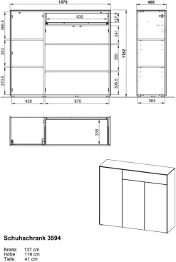 Hot Schuhschrank Mondello Schuhschränke