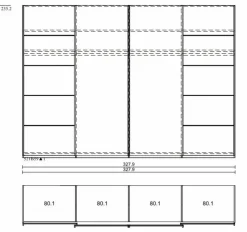 Schwebetürenschrank Burgos 330 x 236 cm Kleiderschränke