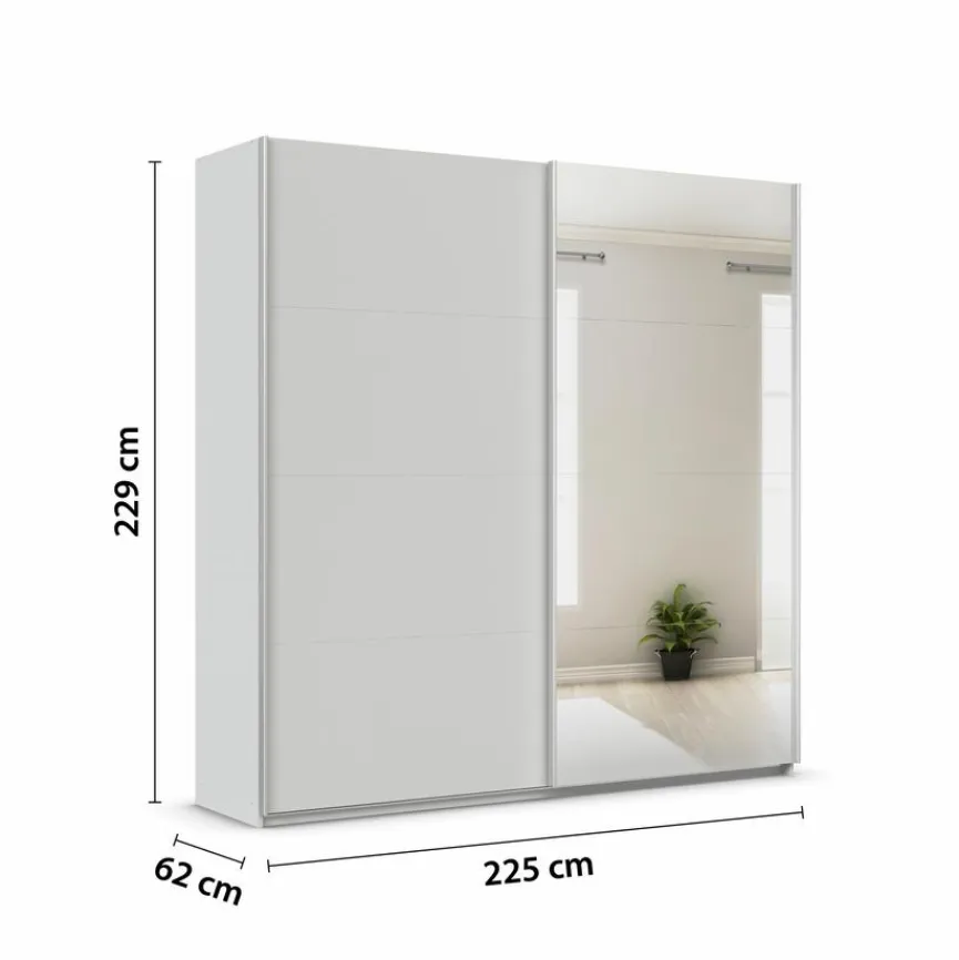 rauch ORANGE Kleiderschränke|Schwebetürenschrank Quadra 225 x 229 cm