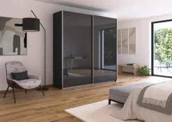 Discount Schwebetürenschrank Quadra 225 x 229 cm Kleiderschränke