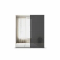 Clearance Schwebetürenschrank Quadra 181 x 210 cm Kleiderschränke