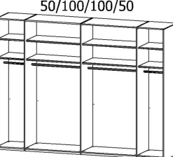 Schwebetürenschrank Ventura 301 x 223 cm Kleiderschränke