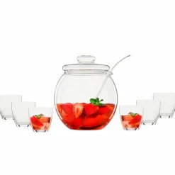 BOHEMIA Cristal Servier-Set 9tlg.