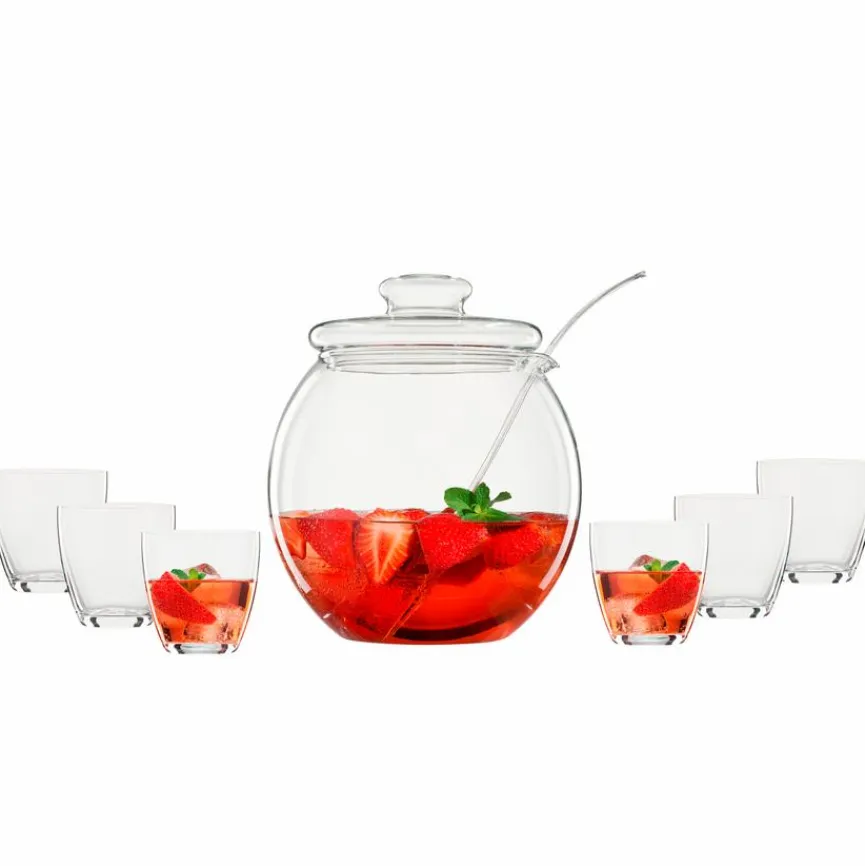 BOHEMIA Cristal Servier-Set 9tlg.