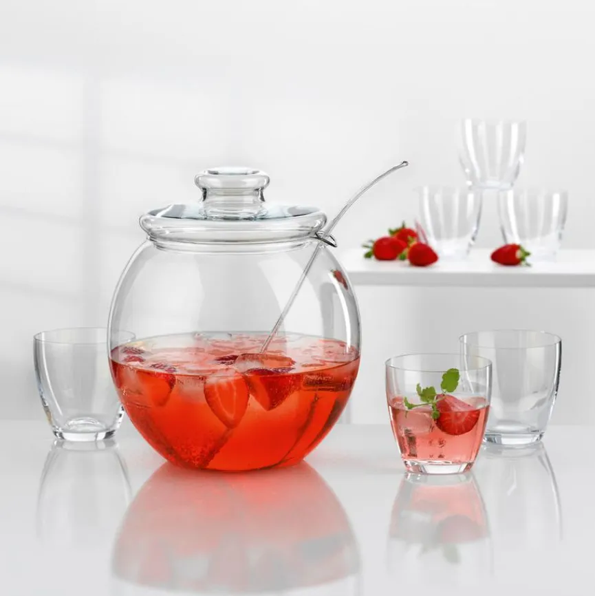 BOHEMIA Cristal Servier-Set 9tlg.