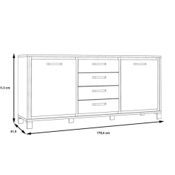 FORTE Kommoden|Sideboard Farida