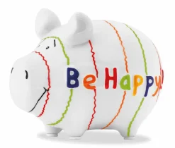 Hot Spardose Be Happy! 12,5 x 9 cm Dekodosen