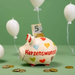 Dekodosen|Spardose Herzenswunsch 12,5 x 9 cm