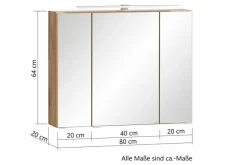Held-Möbel Spiegelschrank Monza