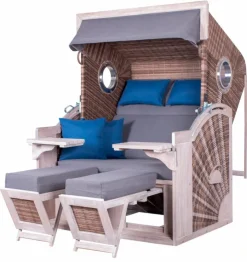 Strandkorb Seaside XL Weiß Kubu