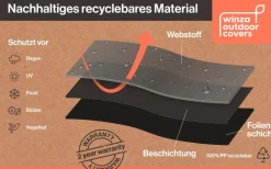 Winza Outdoor Covers Schutzhüllen|Tisch-Schutzhülle 150 x 95 x 185 cm