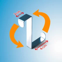 WENKO Badzubehör|Türhaken 1,8 x 10 cm