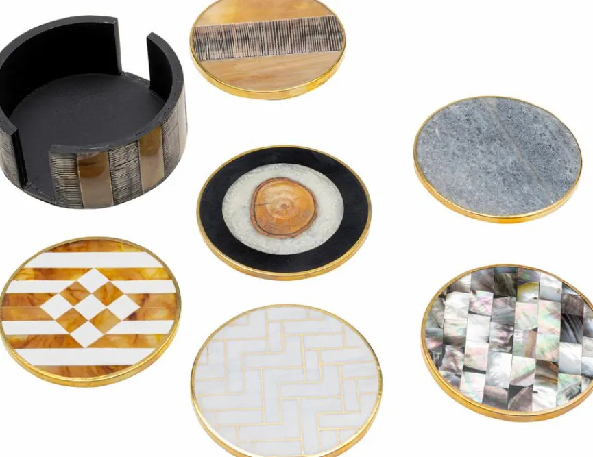 KARE DESIGN Bar- & Weinzubehör|Untersetzer Nature 6tlg.